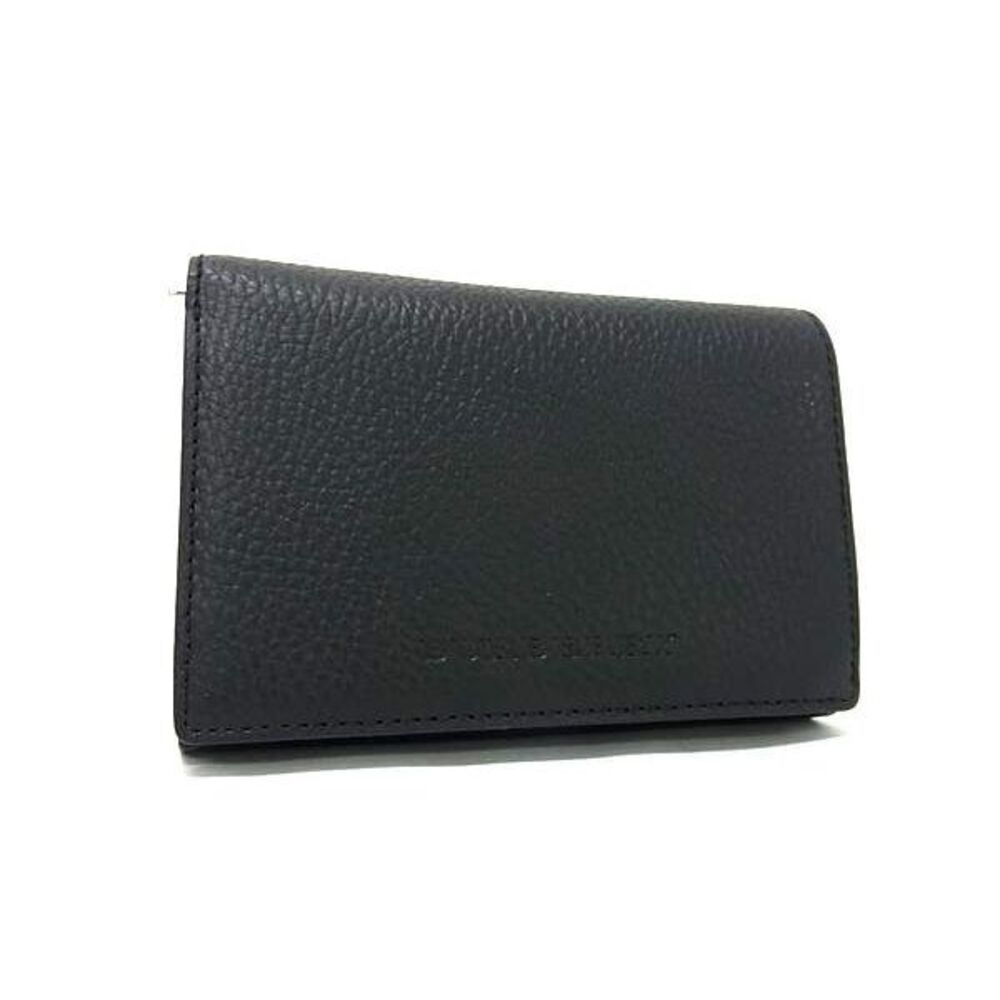 BURBERRY Leather Bi fold Wallet Billfold Card Holder Black